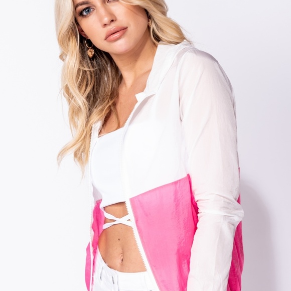 SALE! NWT Lightweight Colorblock Hooded Jacket - Picture 6 of 6